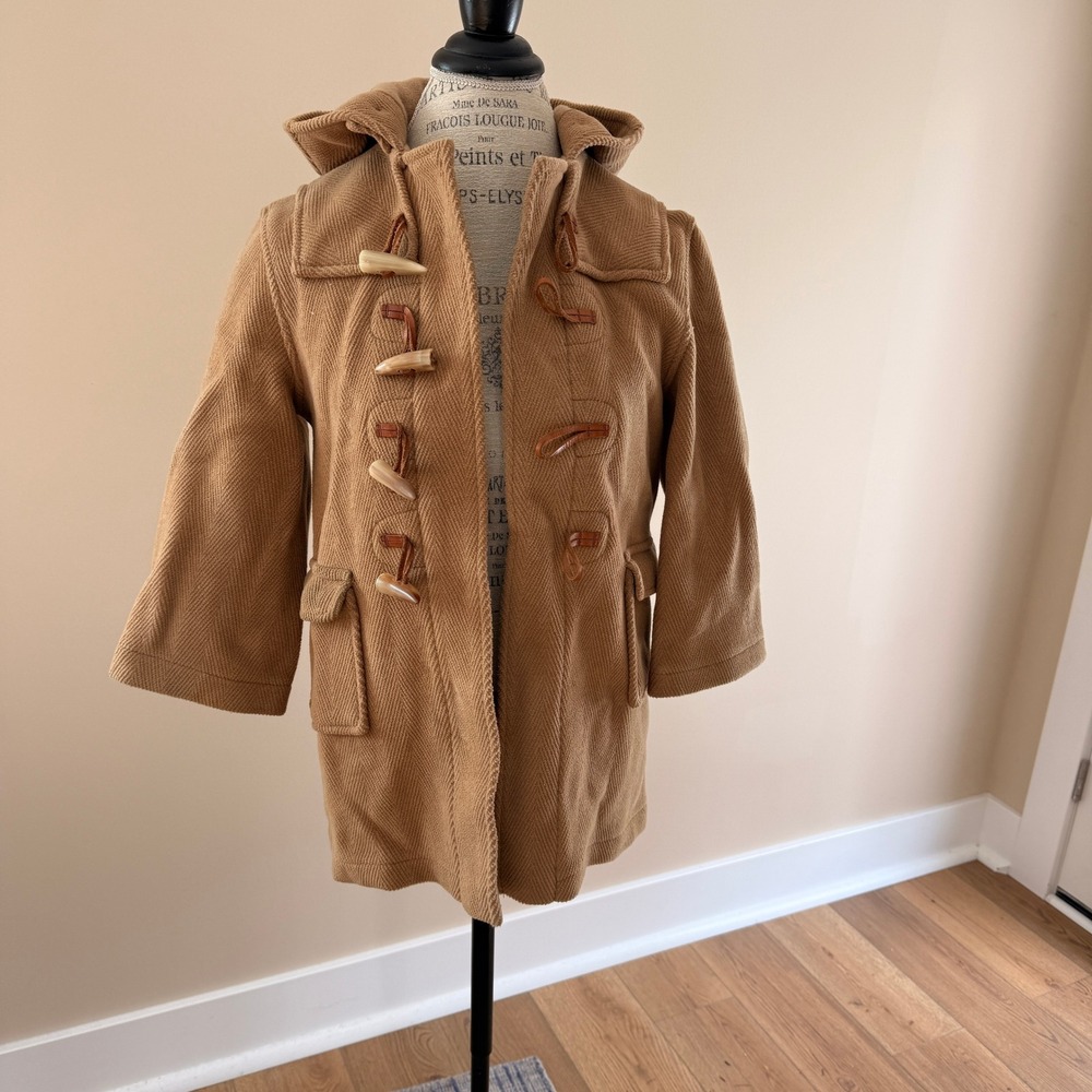 Papo‎ d' Anjo Child's Brown Wool Blend Coat Size 8yr
